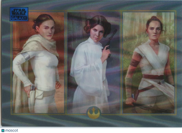 Throughout The Ages 2025 Topps Chrome Galaxy Blue Refractor Star Wars 121/175