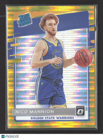 2021 Panini Donruss Optic Nico Mannion #190 Gold Checkerboard /10