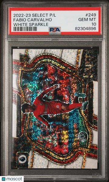 2022-23 Panini Select Premier League Fabio Carvalho #249 White Sparkle PSA 10