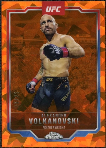 2025 Topps UFC Chrome Sapphire Alexander Volkanovski Orange #/25