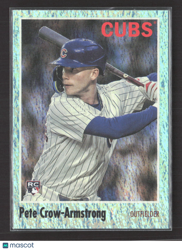 2024 Topps Heritage Pete Crow-Armstrong #146 Aqua Refractor RC