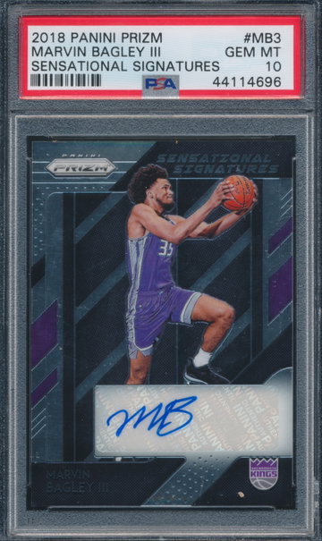 Prizm Marvin Bagley III Sensational Auto PSA 10