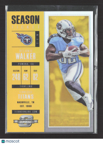 2018 Panini Contenders Optic Prizm Delanie Walker #23 Gold /10