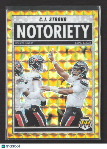 2025 Panini Mosaic Prizm Notoriety C.J. Stroud #5 Gold /89