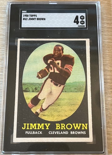 1958 Topps Jimmy Brown Rookie Card RC SGC 4