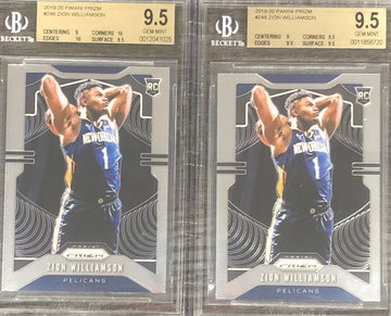 Zion Williamson Prizm Lot 2 BGS 9.5
