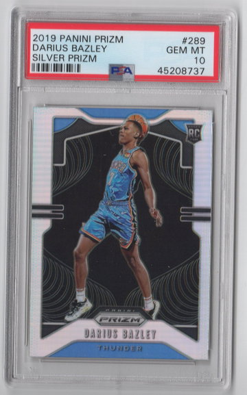 2019 Prizm Silver Darius Bazley PSA 10