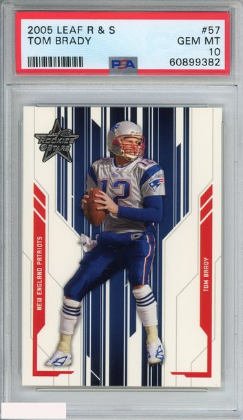 2005 LEAF ROOKIES AND STARS TOM BRADY #57 NEW ENGLAND PATRIOTS PSA 10 GEM MT