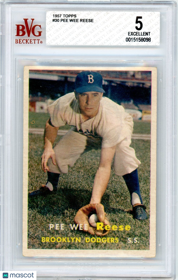 1957 Topps Pee Wee Reese #30 BVG 5