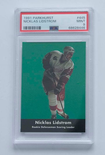 Nicklas Lidstrom 1991 Parkhurst Rookie Rc #445 PSA 9