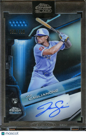 Jac Caglianone 2026 Topps Chrome Black RC Auto /150 Kansas City Royals