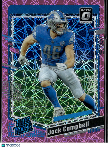 2023 Panini Donruss Optic Prizm Jack Campbell #235 Pink Velocity /79