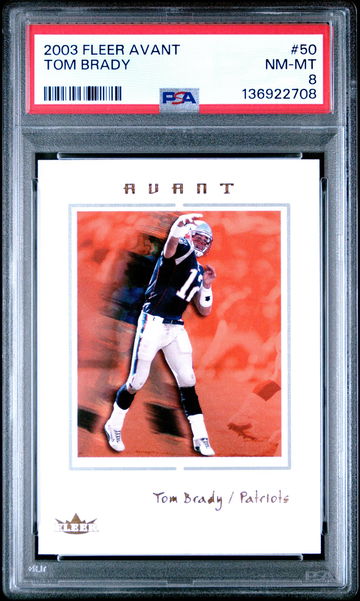 2003 Fleer Avant Tom Brady #50 PSA 8