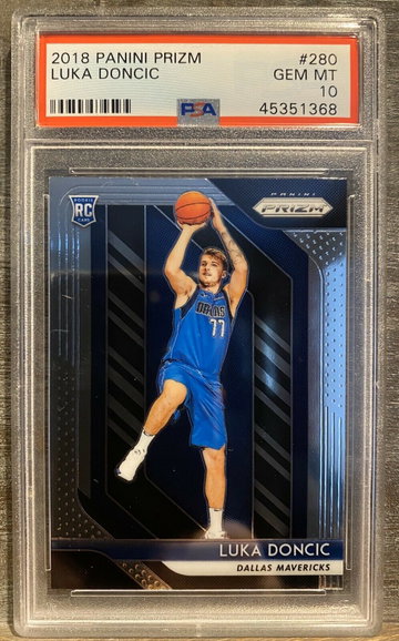 Luka Doncic 2018 Panini Prizm BASE PSA 10 #280 RC Mavericks