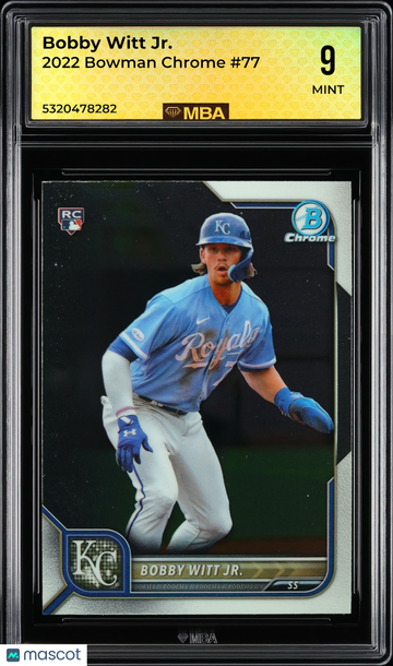 2022 Bowman Chrome Bobby Witt Jr. #77 RC MBA 9