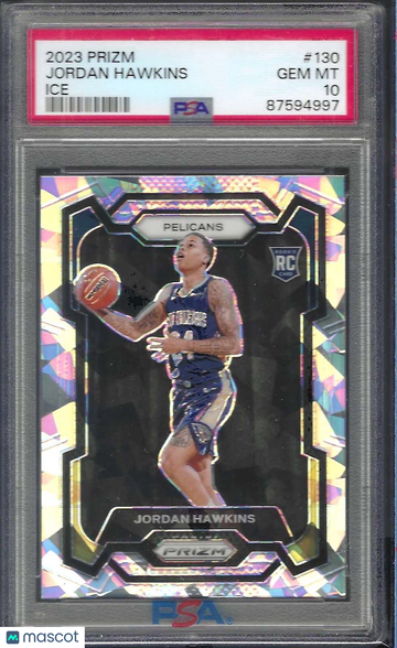 2023 Panini Prizm Jordan Hawkins #130 Ice PSA 10