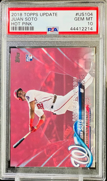 2018 Juan Soto RC Mothers Day Hot Pink PSA 10 POP 4
