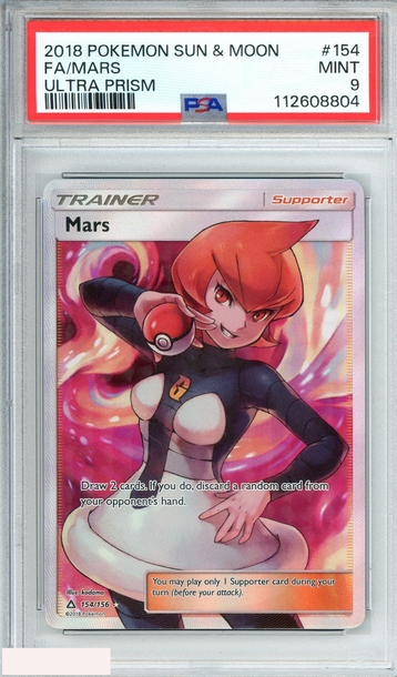 2018 POKEMON SUN MOON ULTRA PRISM FA MARS #154 ULTRA PRISM PSA 9 MINT