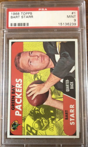 1968 Topps #1 Bart Starr PSA 9 Mint plus well centered HOF