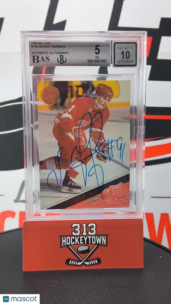 1993 Leaf Sergei Fedorov #129 BGS 5 Auto 10