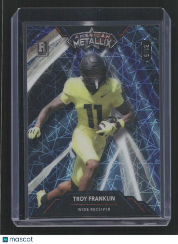 2024 WILD CARD AMERICAN METALLIX TROY FRANKLIN #WML-TF ROOKIE /12 WILD LIGHT SN,RC,/12