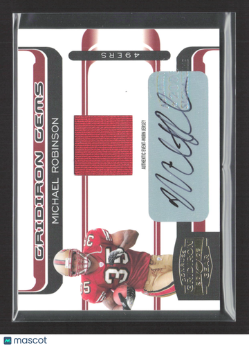 2006 Donruss Gridiron Gear Gridiron Gems Michael Robinson #220 Authentic Event-Worn Jersey Auto