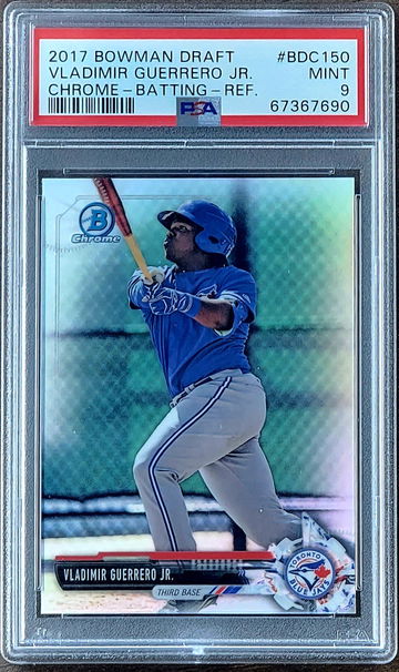 2017 VLADIMIR GUERRERO JR Bowman Chrome Draft REFRACTOR PSA 9 Rookie RC #BDC150