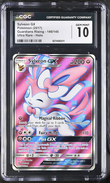 2017 Pokémon Sun & Moon Guardians Rising Full Art Sylveon #140/145 GX CGC 10