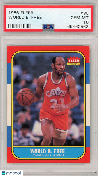 1986 Fleer World B. Free #35 PSA 10 Basketball Trading Card