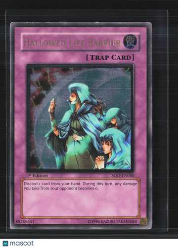2004 Yu-Gi-Oh! Soul of the Duelist Hallowed Life Barrier Super Rare 1st Edition #SOD-EN060