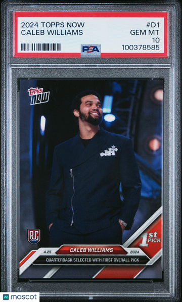 2024 Topps Now Caleb Williams #D1 PSA 10