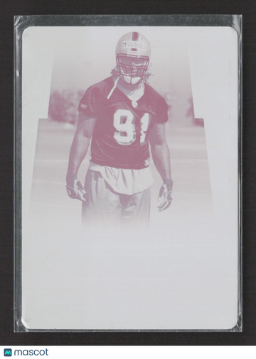2008 Donruss Threads Football Ray McDonald #182 Magenta Printing Plate /1 Printing Plate