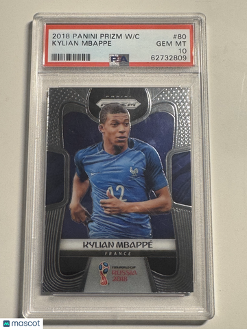 2018 Panini Prizm World Cup Kylian Mbappe #80 Rookie PSA 10