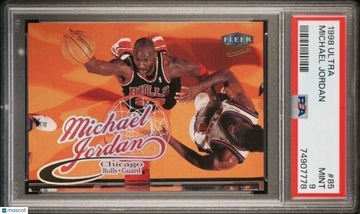 Graded 1998 Ultra Fleer Michael Jordan #85 Chicago Bulls PSA 9 Basketball Card