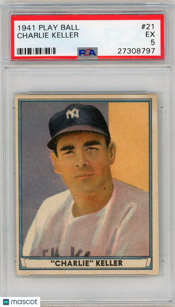 1941 Play Ball Charlie Keller #21 PSA 5