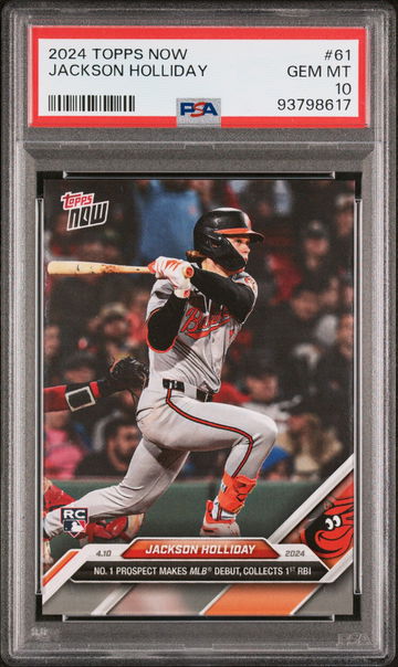 2024 TOPPS NOW JACKSON HOLLIDAY #61 ROOKIE RC PSA 10