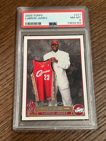 PSA 8 2003-04 Topps LeBron James RC Rookie #221