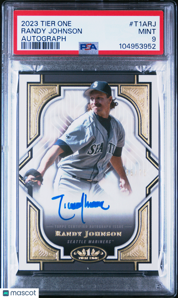 2023 Topps Tier One Autographs Randy Johnson #T1ARJ /75 PSA 9