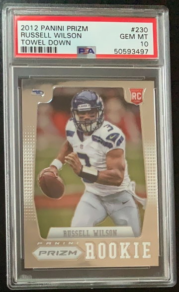 Russell Wilson 2012 Prizm #230 Towel Down PSA 10