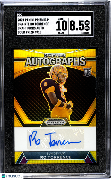 2024 Panini Prizm Draft Picks Ro Torrence #DPA-RTE Autos. Gold SGC 8.5 Auto 10