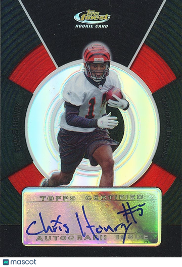 2005 Topps Finest Chris Henry Black Refractor Rookie