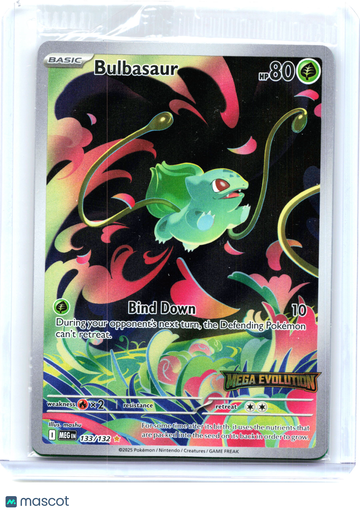 Miscellaneous Cards & Products Bulbasaur (Mega Evolution Stamped) Holo Illustration Rare [Sealed] #133/132