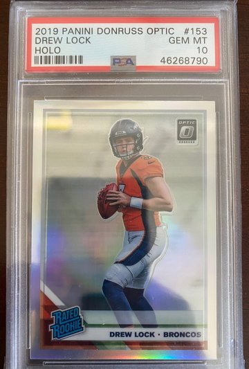 DREW LOCK PSA 10 GEM MINT HOLO SILVER OPTIC RC