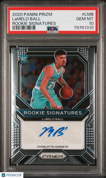2020 Panini Prizm Rookie Signatures Lamelo Ball #LMB PSA 10
