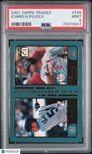 2001 Topps Traded A. Pujols Ichiro #T99 PSA 9