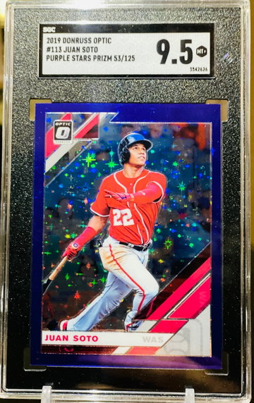Juan Soto Purple Stars Pandora Optic Prizm SGC 9.5 