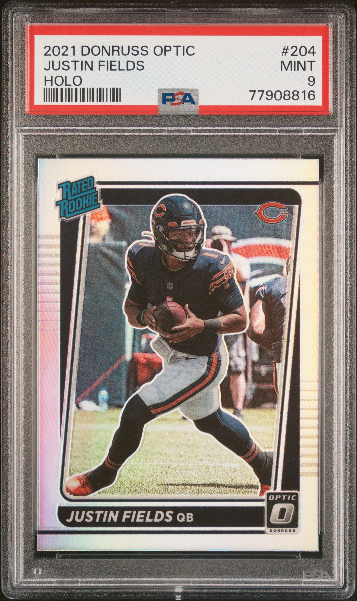 2021 Panini Donruss Optic Justin Fields #204 Holo PSA 9