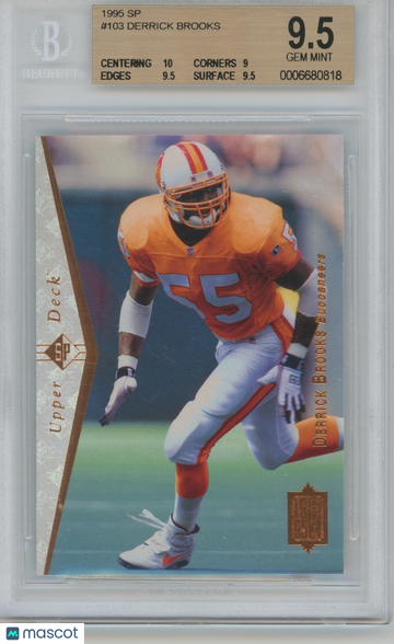 1995 SP Derrick Brooks #103 Rookie BGS 9.5