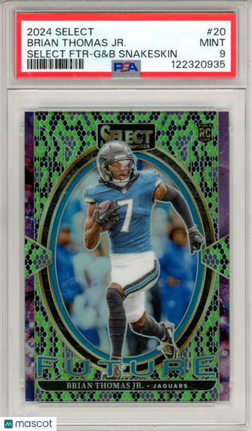 2024 Panini Select Select Future Brian Thomas JR. FTR G&B Snakeskin #20 PSA 9
