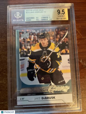 2018 2017-18 Upper Deck Jake DeBrusk #212 Rookie BGS 9.5